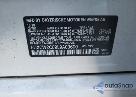 2020 BMW X7 xDrive40I from USA, damaged, VIN 5UXCW2C09L9A03600